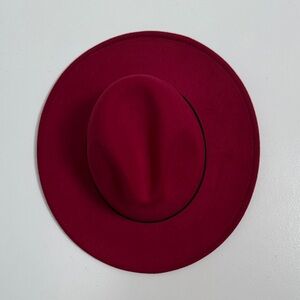 Red Wide-Brim Hat
